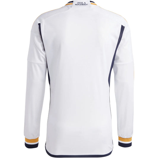 Adidas Men's Real Madrid 23/24 Long Sleeve Home Jersey