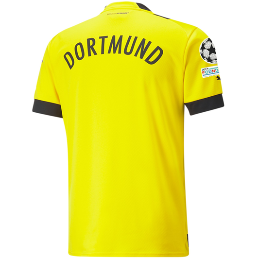 Puma BVB Dortmund Home Jersey w/ Champions League Patches 22/23 (Cyber Yellow/Black)