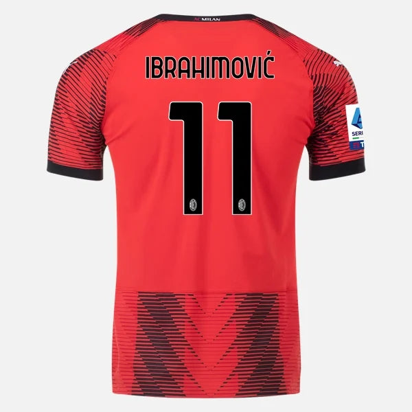 Puma Man s Zlatan Brahimovic AC Milan 23 24 Authentic Home Jersey footballjersey.shop