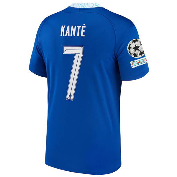 N'Golo Kante on sale #7 Chelsea FC UCL Final Stadium Blue Home Soccer Jersey 2020-2021