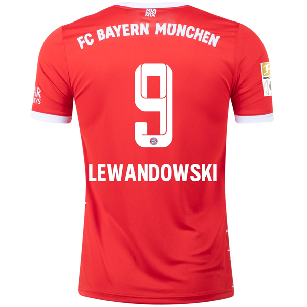 adidas Bayern Munich Robert Lewandowski Home Jersey w Bundesliga 10 footballjersey.shop