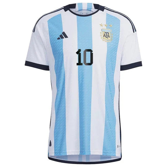 Adidas Men's Lionel Messi Argentina 2022 World Cup Winning Three Star Jersey