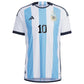 Pre-Order: Messi #10 Premium Soccer 2022 Argentina World Cup Champions Home Jersey by Adidas