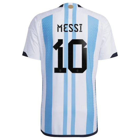 Pre-Order: Messi #10 Premium Soccer 2022 Argentina World Cup Champions Home Jersey by Adidas