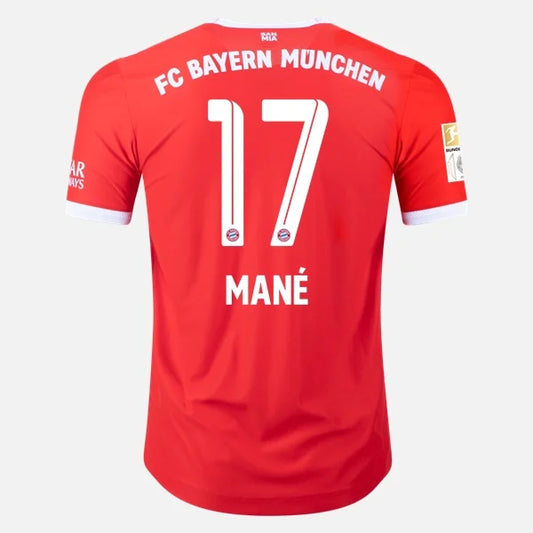 Adidas Men's Authentic Bayern Munich 2022-23 Sadio Mane 17 Home Jersey