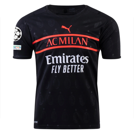 Puma AC Milan Third Jersey w/ Champions League Patches 21/22 (Puma Black/Red Blast)