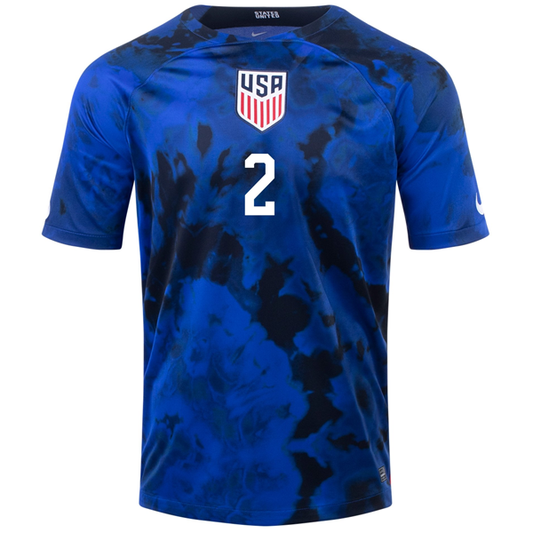 Nike United States Sergino Dest Away Jersey 22/23 (Bright Blue/White)