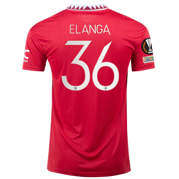 adidas Manchester United Anthony Elanga Home Jersey w/ Europa League Patches 22/23 (Real Red)