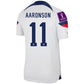 Nike United States Authentic Match Brenden Aaronson Home Jersey 22/23 w/ World Cup 2022 Patches (White/Loyal Blue)