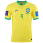 Nike Brazil Authentic Neymar Jr. Match Home Jersey 22/23 w/ World Cup 2022 Patches (Dynamic Yellow/Paramount Blue)