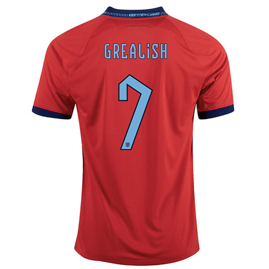 Nike England Jack Grealish Away Jersey 22/23 (Challenge Red/Blue Void)