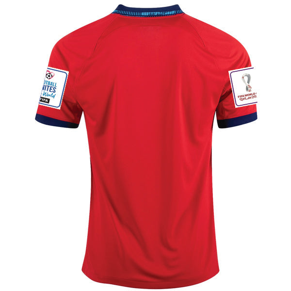 Nike England Away Jersey 22/23 w/ World Cup 2022 Patches (Challenge Red/Blue Void)