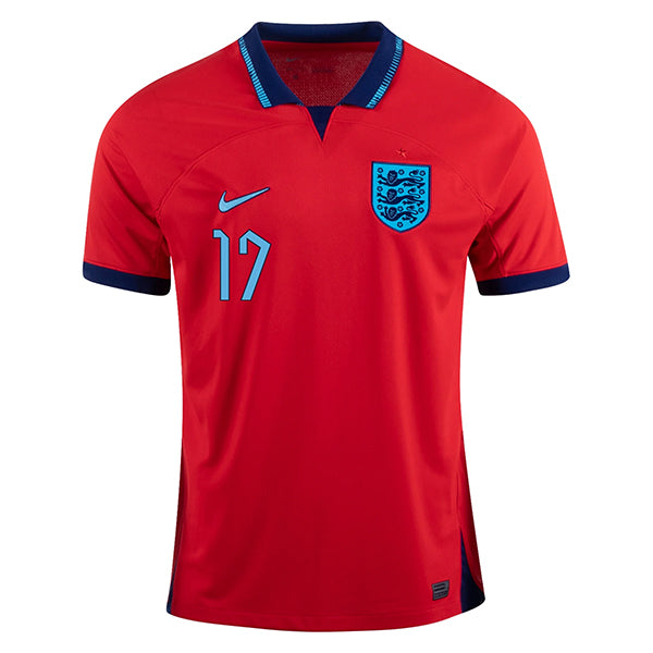 Nike England Bukayo Saka Away Jersey 22/23 (Challenge Red/Blue Void)