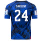 Nike United States Josh Sargent Away Jersey 22/23 w/ World Cup 2022 Patches (Bright Blue/White)