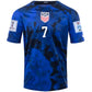 Nike United States Giovanni Reyna Away Jersey 22/23 w/ World Cup 2022 Patches (Bright Blue/White)