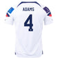 Nike United States Tyler Adams Home Jersey 22/23 w/ World Cup 2022 Patches (White/Loyal Blue)