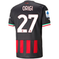 Puma AC Milan Rafael Leao Home Jersey w/ Scudetto + Serie A Patch 22/23 (Puma Black/Tango Red)