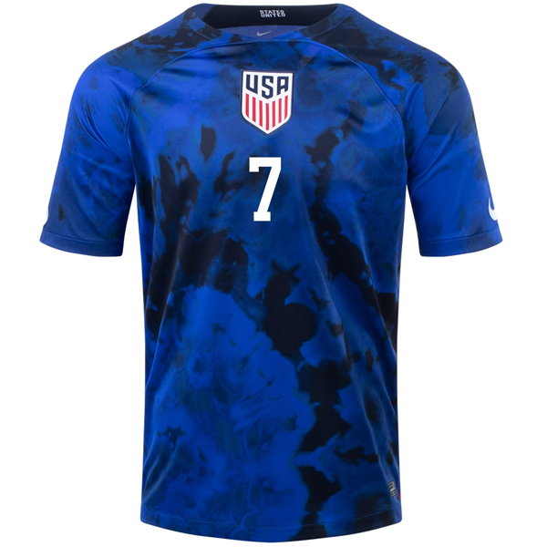 Nike United States Gio Reyna Away Jersey 22/23 (Bright Blue/White)