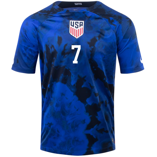 Nike United States Gio Reyna Away Jersey 22/23 (Bright Blue/White)