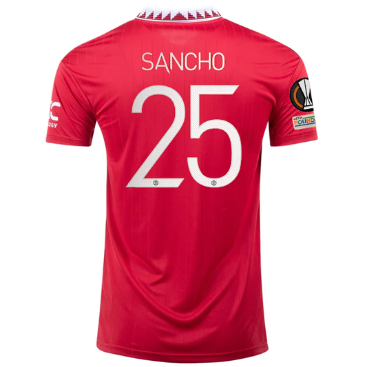 adidas Manchester United Jadon Sancho Home Jersey w/ Europa League Patches 22/23 (Real Red)