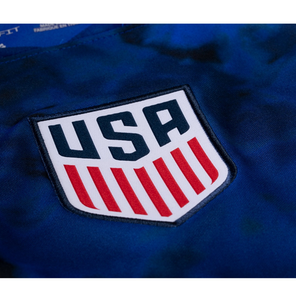 Nike United States Giovanni Reyna Away Jersey 22/23 w/ World Cup 2022 Patches (Bright Blue/White)
