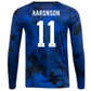 Nike United States Brenden Aaronson Long Sleeve Away Jersey 22/23 (Bright Blue/White)