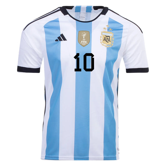 Adidas Men's Lionel Messi Argentina Three Star 22/23 Home Jersey