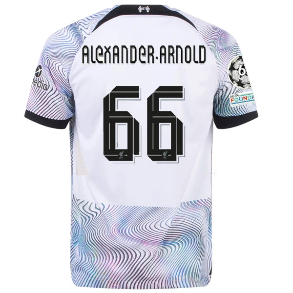 Nike Liverpool Alexander-Arnold Away Jersey w/ Champions League Patches 22/23 (White/Black)