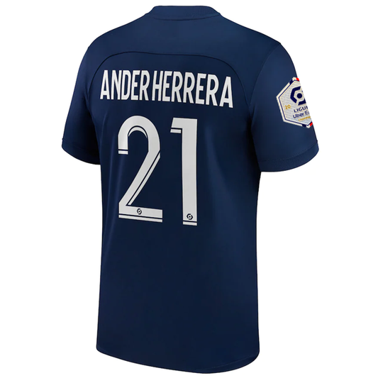 Nike Paris Saint-Germain Ander Herrera Home Jersey w/ Ligue 1 Champion Patch 22/23 (Midnight Navy/White)