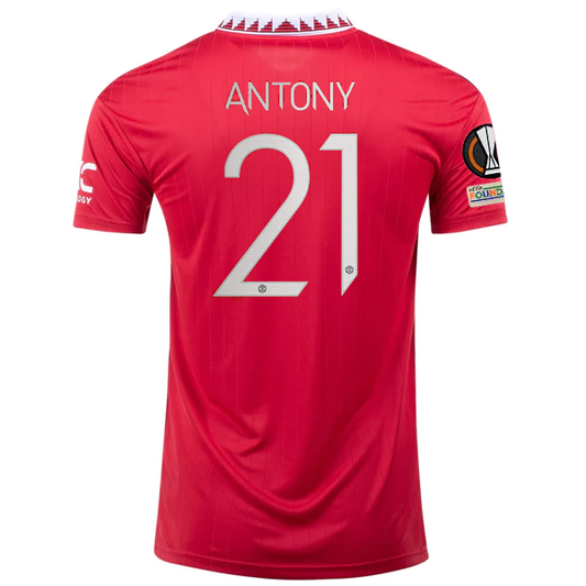 adidas Manchester United Antony Home Jersey w/ Europa League Patches 22/23 (Real Red)