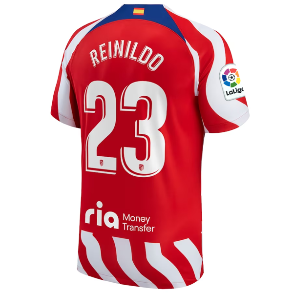 Nike Atletico Madrid Reinildo Mandava Home Jersey w/ La Liga Patch 22/23 (White/Red/Deep Royal Blue)