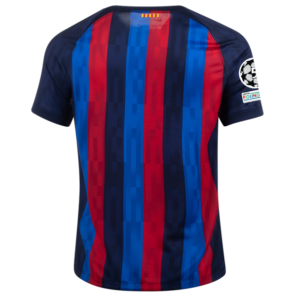 Nike Barcelona Home Jersey w/ Champions League Patches 22/23 (Obsidian/Sesame)