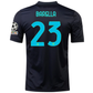 Nike Inter Milan Nicolo Barella Third Jersey w/ Champions League Patches 21/22 (Black/Total Orange)