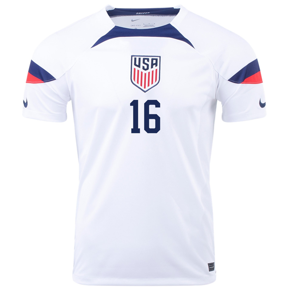 Nike United States George Bello Home Jersey 22/23 (White/Loyal Blue)