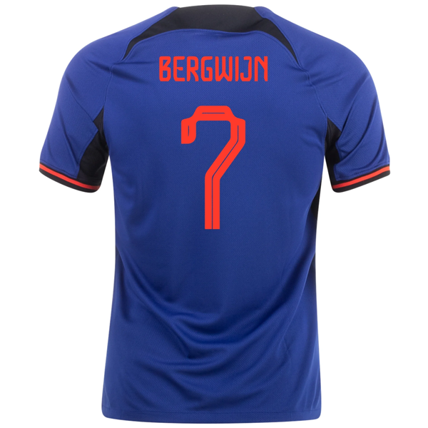 Nike Netherlands Steven Bergwijn Away Jersey 22/23 (Deep Royal/Habanero Red)