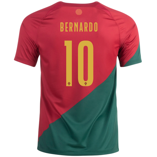 Nike Portugal Bernardo Silva Home Jersey 22/23 (Pepper Red/Gold Dart)