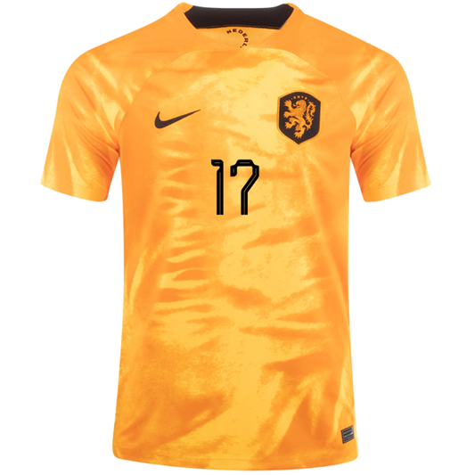 Nike Netherlands Daley Blind Home Jersey 22/23 (Laser Orange/Black)