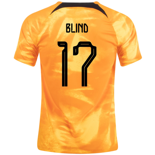 Nike Netherlands Daley Blind Home Jersey 22/23 (Laser Orange/Black)