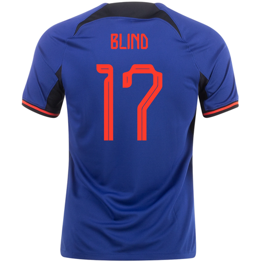 Nike Netherlands Daley Blind Away Jersey 22/23 (Deep Royal/Habanero Red)