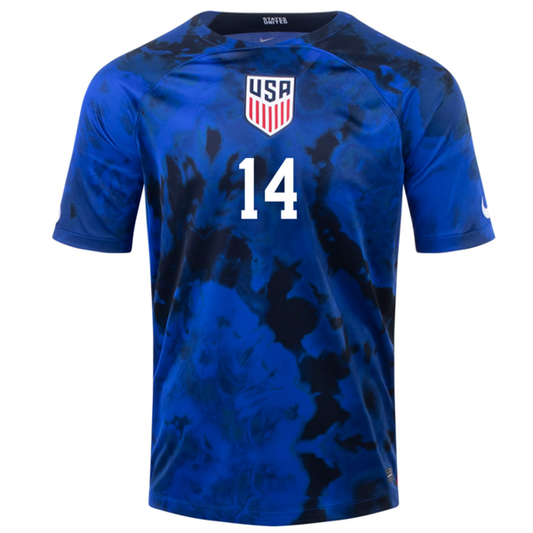 Nike United States Luca De La Torre Away Jersey 22/23 (Bright Blue/White)