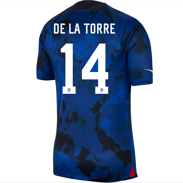 Nike United States Luca De La Torre Authentic Match Away Jersey 22/23 (Bright Blue/White)