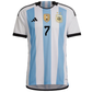 Adidas Argentina Rodrigo De Paul Home Jersey w/ Copa America Champion Patch 22/23 (White/Team Light Blue)