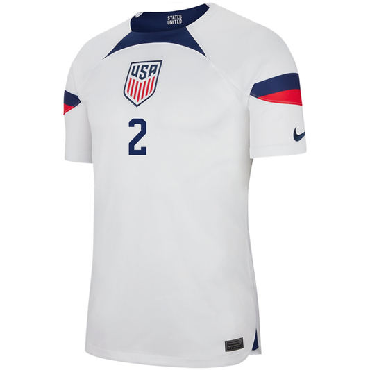 Nike United States Authentic Match Sergino Dest Home Jersey 22/23 (White/Loyal Blue)