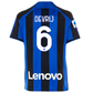 Nike Inter Milan Stefan Devrij Home Jersey w/ Serie A + Copa Italia Patches 22/23 (Lyon Blue/Black)