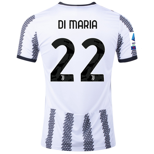 adidas Juventus Angel Di Maria Home Jersey w/ Serie A Patch 22/23 (White/Black)