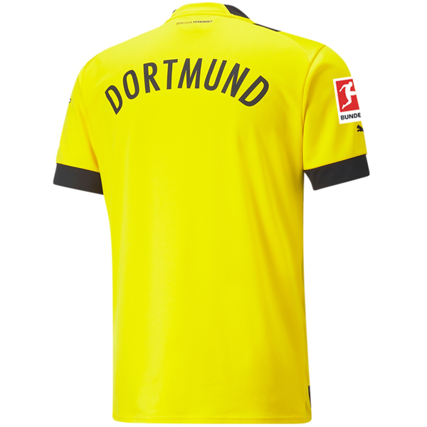 Puma BVB Dortmund Home Jersey w/ Bundesliga Patch 22/23 (Cyber Yellow/Black)