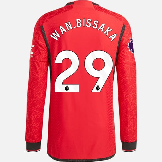 Adidas Man's Aaron Wan-Bissaka Manchester United 23/24 Authentic Long Sleeve Home Jersey