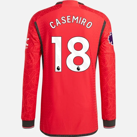 Adidas Man's Casemiro Manchester United 23/24 Authentic Long Sleeve Home Jersey