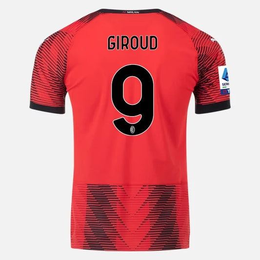 Puma Man's Olivier Giroud AC Milan 23/24 Authentic Home Jersey