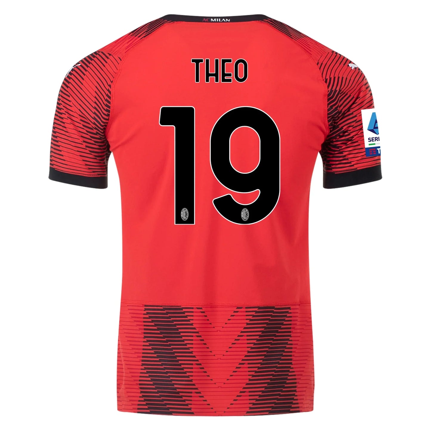 Puma Man's Theo Hernandez AC Milan 23/24 Authentic Home Jersey